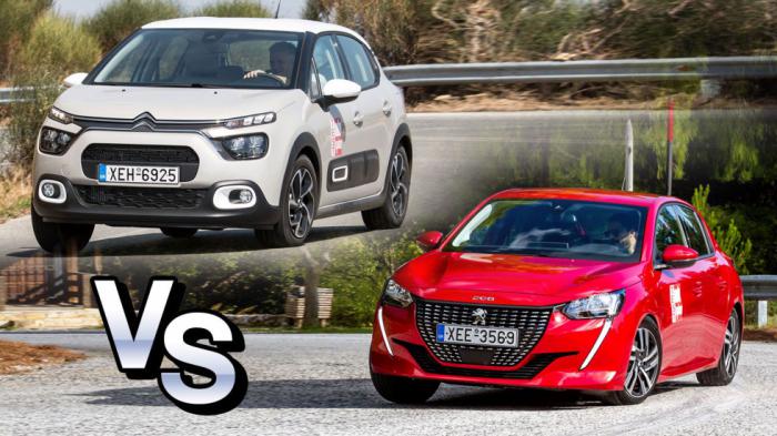 Peugeot 208 Vs Citroen C3: Hi-tech στριφτερό ή άνετο μικρό; 